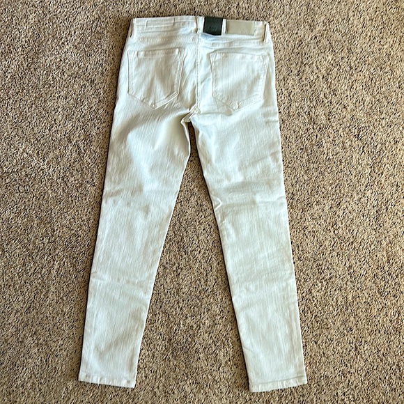 Allsaints NWT Off White Skinny Fit Low Rise Biker Seaming Cropped Pants **Sz 28* - Picture 4 of 8